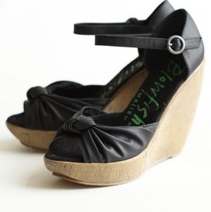black bow cork ricky blowfish modcloth wedges
